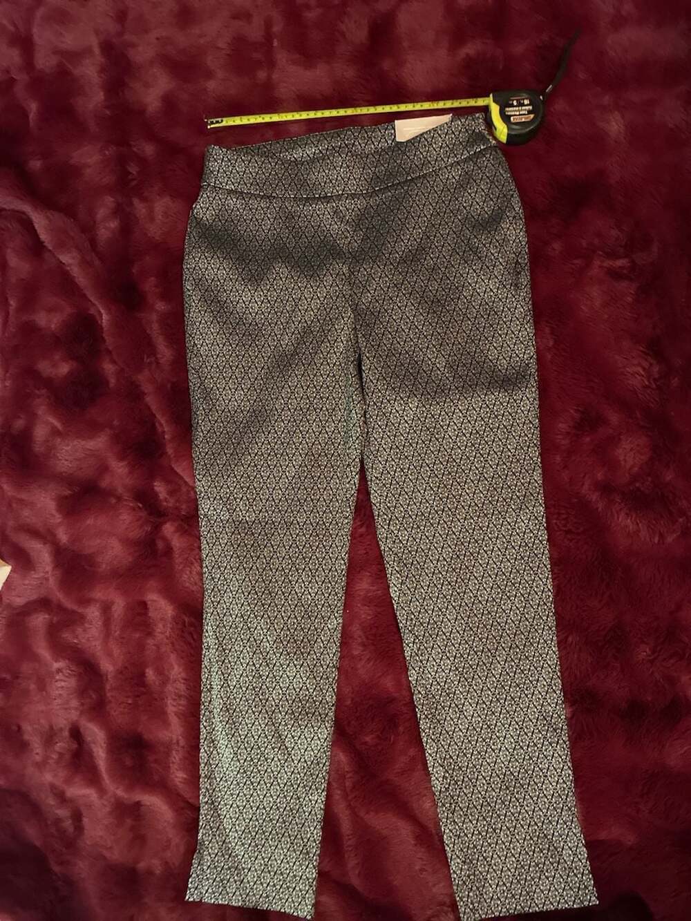 Chico's Jacqud Silver Diamond Skinny Ankle Pants 0.5R (US 6R) A569